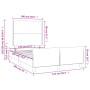 Dunkelgrüner Samtbettrahmen mit Kopfteil 120x190 cm von vidaXL, Betten und Lattenroste - Ref: Foro24-3270575, Preis: 165,84 €...