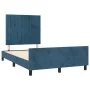 Estructura cama con cabecero terciopelo azul oscuro 120x190 cm de vidaXL, Camas y somieres - Ref: Foro24-3270594, Precio: 173...