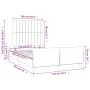 Estructura cama con cabecero terciopelo azul oscuro 120x190 cm de vidaXL, Camas y somieres - Ref: Foro24-3270594, Precio: 173...