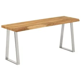 Banco con borde natural madera de acacia maciza 105 cm by vidaXL, Banks - Ref: Foro24-372755, Price: 104,89 €, Discount: %