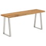 Banco con borde natural madera de acacia maciza 105 cm de vidaXL, Bancos - Ref: Foro24-372755, Precio: 106,54 €, Descuento: %