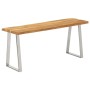 Banco con borde natural madera de acacia maciza 105 cm de vidaXL, Bancos - Ref: Foro24-372755, Precio: 106,54 €, Descuento: %