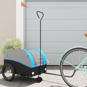 Remolque para bicicleta hierro negro y azul 30 kg by vidaXL, Bicycle trailers - Ref: Foro24-94142, Price: 86,76 €, Discount: %