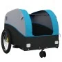 Remolque para bicicleta hierro negro y azul 30 kg by vidaXL, Bicycle trailers - Ref: Foro24-94142, Price: 86,76 €, Discount: %
