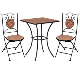 3-piece bistro table and chairs with terracotta ceramic mosaic by vidaXL, Garden sets - Ref: Foro24-279412, Price: 267,65 €, ...