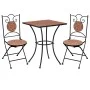 3-teiliger Bistrotisch und Stühle mit Terrakotta-Keramikmosaik von vidaXL, Gartensets - Ref: Foro24-279412, Preis: 279,23 €, ...