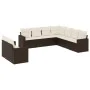Set de sofás de jardín 9 pzas y cojines ratán sintético marrón by vidaXL, Garden sets - Ref: Foro24-3219143, Price: 620,68 €,...