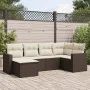 Set sofás de jardín 6 piezas y cojines ratán sintético marrón by vidaXL, Garden sets - Ref: Foro24-3219253, Price: 398,77 €, ...