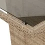 Mesa de jardín superficie de vidrio ratán PE beige 190x80x74 cm by vidaXL, Garden tables - Ref: Foro24-365307, Price: 189,10 ...