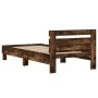 Smoked oak engineered wood bed with headboard 100x200 cm by vidaXL, Beds and slatted bases - Ref: Foro24-838530, Price: 77,45...
