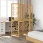 Biombo separador de 4 paneles madera maciza paulownia marrón by vidaXL, Room dividers - Ref: Foro24-358866, Price: 93,47 €, D...