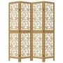 Biombo separador de 4 paneles madera maciza paulownia marrón by vidaXL, Room dividers - Ref: Foro24-358866, Price: 87,33 €, D...