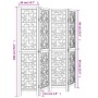 Biombo separador de 4 paneles madera maciza paulownia marrón by vidaXL, Room dividers - Ref: Foro24-358866, Price: 93,47 €, D...