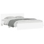 Bed frame with headboard and white LED lights 150x200 cm by vidaXL, Beds and slatted bases - Ref: Foro24-3207602, Price: 164,...