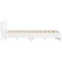 Bed frame with headboard and white LED lights 150x200 cm by vidaXL, Beds and slatted bases - Ref: Foro24-3207602, Price: 162,...