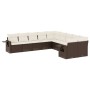 Set de sofás de jardín 10 pzas y cojines ratán sintético marrón by vidaXL, Garden sets - Ref: Foro24-3253050, Price: 641,87 €...