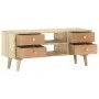 TV-Schrank aus massivem Mangoholz, 110 x 30 x 45 cm von vidaXL, TV-Möbel - Ref: Foro24-287874, Preis: 178,31 €, Rabatt: %