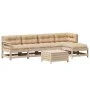Gartengarnitur 6-teilig mit massiven Kiefernholz-Möbeln und Kissen. von vidaXL, Gartensets - Ref: Foro24-3250980, Preis: 542,...