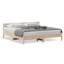 Bed frame with solid pine wood headboard 180x200 cm by vidaXL, Beds and slatted bases - Ref: Foro24-3216212, Price: 168,20 €,...