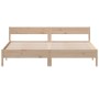 Bed frame with solid pine wood headboard 180x200 cm by vidaXL, Beds and slatted bases - Ref: Foro24-3216212, Price: 170,32 €,...