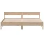 Bed frame with solid pine wood headboard 180x200 cm by vidaXL, Beds and slatted bases - Ref: Foro24-3216212, Price: 168,20 €,...