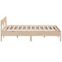 Bed frame with solid pine wood headboard 180x200 cm by vidaXL, Beds and slatted bases - Ref: Foro24-3216212, Price: 170,32 €,...