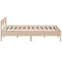 Bed frame with solid pine wood headboard 180x200 cm by vidaXL, Beds and slatted bases - Ref: Foro24-3216212, Price: 168,20 €,...