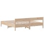 Bed frame with solid pine wood headboard 180x200 cm by vidaXL, Beds and slatted bases - Ref: Foro24-3216212, Price: 170,32 €,...