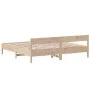 Bed frame with solid pine wood headboard 180x200 cm by vidaXL, Beds and slatted bases - Ref: Foro24-3216212, Price: 168,20 €,...