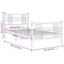 Estructura de cama con cabecero y estribo metal negro 107x203cm de vidaXL, Camas y somieres - Ref: Foro24-376338, Precio: 88,...