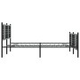 Estructura de cama cabecero y estribo metal negro 150x200 cm de vidaXL, Camas y somieres - Ref: Foro24-376344, Precio: 133,75 €