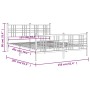 Estructura de cama cabecero y estribo metal negro 150x200 cm de vidaXL, Camas y somieres - Ref: Foro24-376344, Precio: 133,75 €