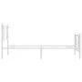 Metal bed frame with headboard and footboard white 90x200 cm by vidaXL, Beds and slatted bases - Ref: Foro24-376384, Price: 8...