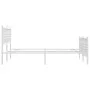 Estructura cama metal con cabecero y estribo blanco 140x200 cm de vidaXL, Camas y somieres - Ref: Foro24-376392, Precio: 129,...