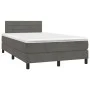 Box spring bed with dark gray velvet mattress 120x190 cm by vidaXL, Beds and slatted bases - Ref: Foro24-3269844, Price: 386,...