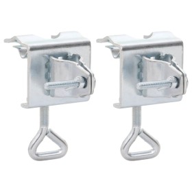 Abrazaderas de sombrilla de balcón 2 uds acero galvanizado 32mm by vidaXL, Parasol accessories - Ref: Foro24-4003384, Price: ...