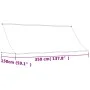 Toldo retráctil de tela y acero crema 350x150 cm de vidaXL, Toldos - Ref: Foro24-368762, Precio: 73,69 €, Descuento: %