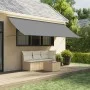 Ein ausziehbares Markisentuch aus anthrazitgrauem Stoff und Stahl, 350x150 cm. von vidaXL, Markisen - Ref: Foro24-368755, Pre...
