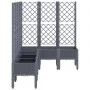 Jardinera con enrejado PP azul gris 160x120x142 cm de vidaXL, Maceteros y jardineras - Ref: Foro24-367936, Precio: 147,47 €, ...