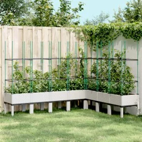 Jardinera con enrejado PP blanco 200x160x142,5 cm by vidaXL, Pots and planters - Ref: Foro24-367974, Price: 134,12 €, Discoun...