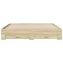 Cama con cajones madera ingeniería roble Sonoma 200x200 cm de vidaXL, Camas y somieres - Ref: Foro24-3280358, Precio: 216,34 ...