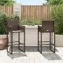 Taburetes altos de jardín 2 unidades ratán sintético marrón by vidaXL, Garden chairs - Ref: Foro24-368703, Price: 144,23 €, D...