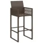 Taburetes altos de jardín 2 unidades ratán sintético marrón by vidaXL, Garden chairs - Ref: Foro24-368703, Price: 144,23 €, D...