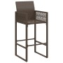 Taburetes altos de jardín 2 unidades ratán sintético marrón by vidaXL, Garden chairs - Ref: Foro24-368703, Price: 141,36 €, D...