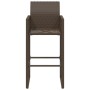 Taburetes altos de jardín 2 unidades ratán sintético marrón by vidaXL, Garden chairs - Ref: Foro24-368703, Price: 141,36 €, D...