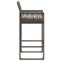 Taburetes altos de jardín 2 unidades ratán sintético marrón by vidaXL, Garden chairs - Ref: Foro24-368703, Price: 141,36 €, D...