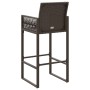 Taburetes altos de jardín 2 unidades ratán sintético marrón by vidaXL, Garden chairs - Ref: Foro24-368703, Price: 141,36 €, D...