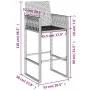 Taburetes altos de jardín 2 unidades ratán sintético marrón by vidaXL, Garden chairs - Ref: Foro24-368703, Price: 144,23 €, D...