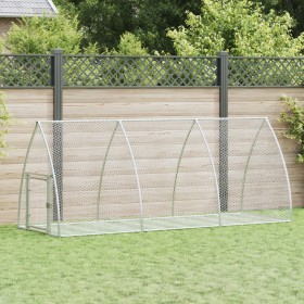 Conejera acero galvanizado plateado 300x105x120 cm de vidaXL, Jaulas y habitáculos para animales pequeños - Ref: Foro24-32815...