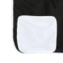 Cama alta niños con cortinas madera pino blanco negro 90x200 cm de vidaXL, Camas y somieres - Ref: Foro24-3283823, Precio: 19...